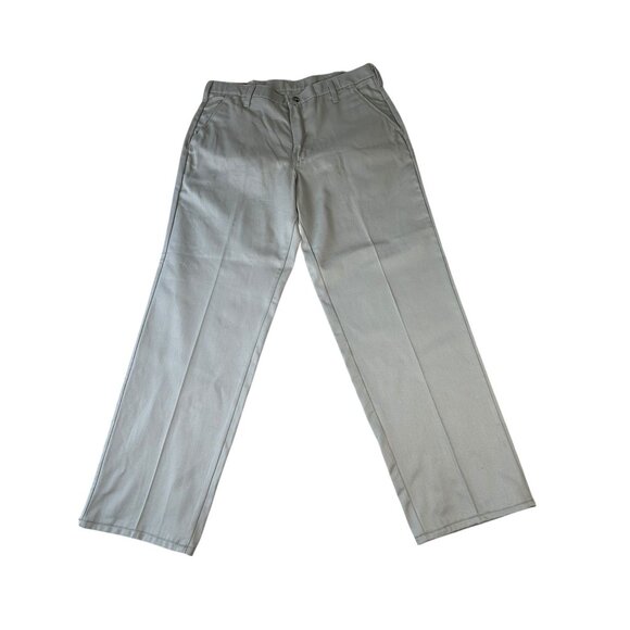 NEW Red Kap Work Pants Beige Men's 36x32 Plain Front Chino PC44KH2 Cotton - Picture 1 of 8